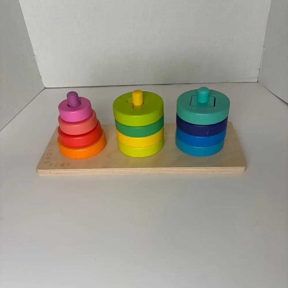 Lovevery Twist & Pivot Pattern Puzzle Stacking Toy The Investigator